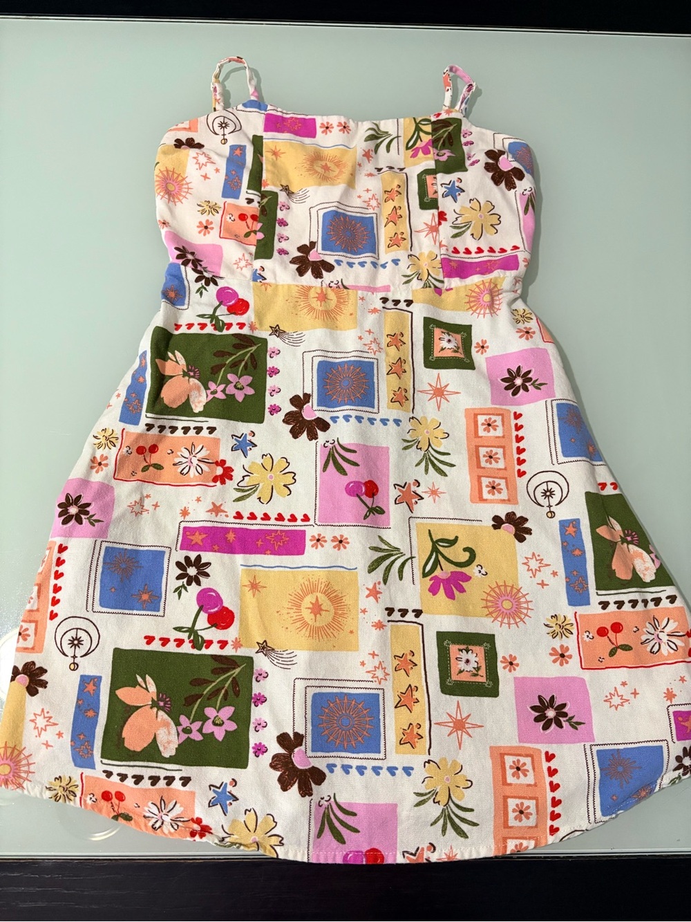 Monteau Multicolor Patchwork Floral Mini Dress